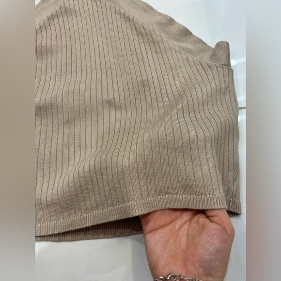 Streetwear Society Cream Knit Halter Neck Crop Top Size XL - Picture 4 of 4